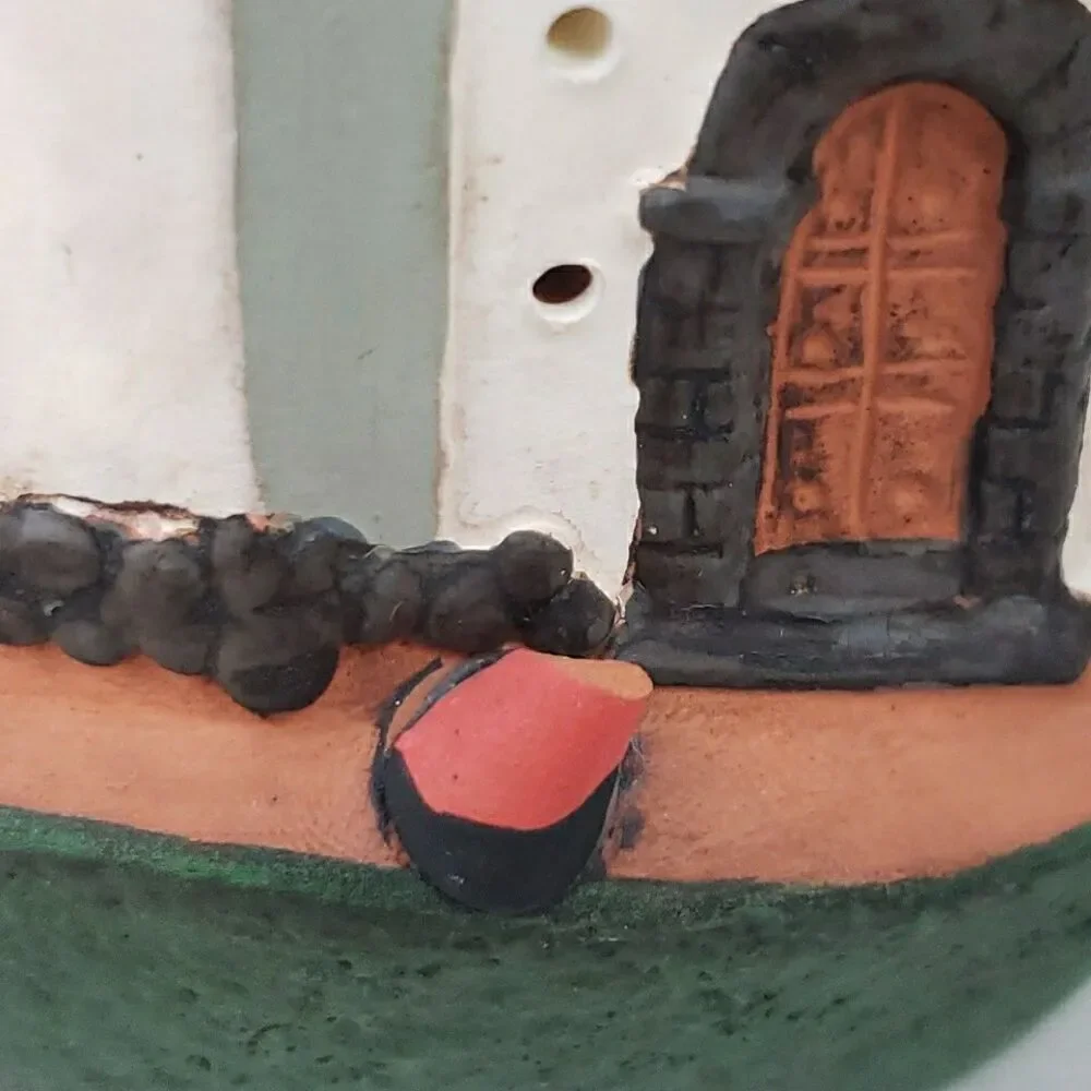 Peruvian Village Egg Shaped Luminary Candle Cover Terra Cotta Folk Art Salas